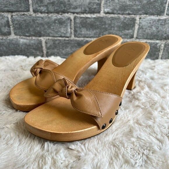 MIA Vintage Y2K Leather Heeled Sandals Size 8 - Picture 1 of 10